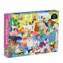 Mudpuppy Good Dog Club Family Puzzle 1000 piece featuring colourful illustrations of different dog breeds