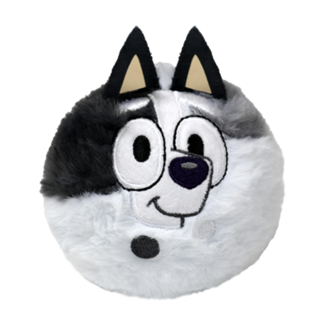 Front view of the Muffin Ty Beanie Bouncer plush toy photographed front-on on a plain white background