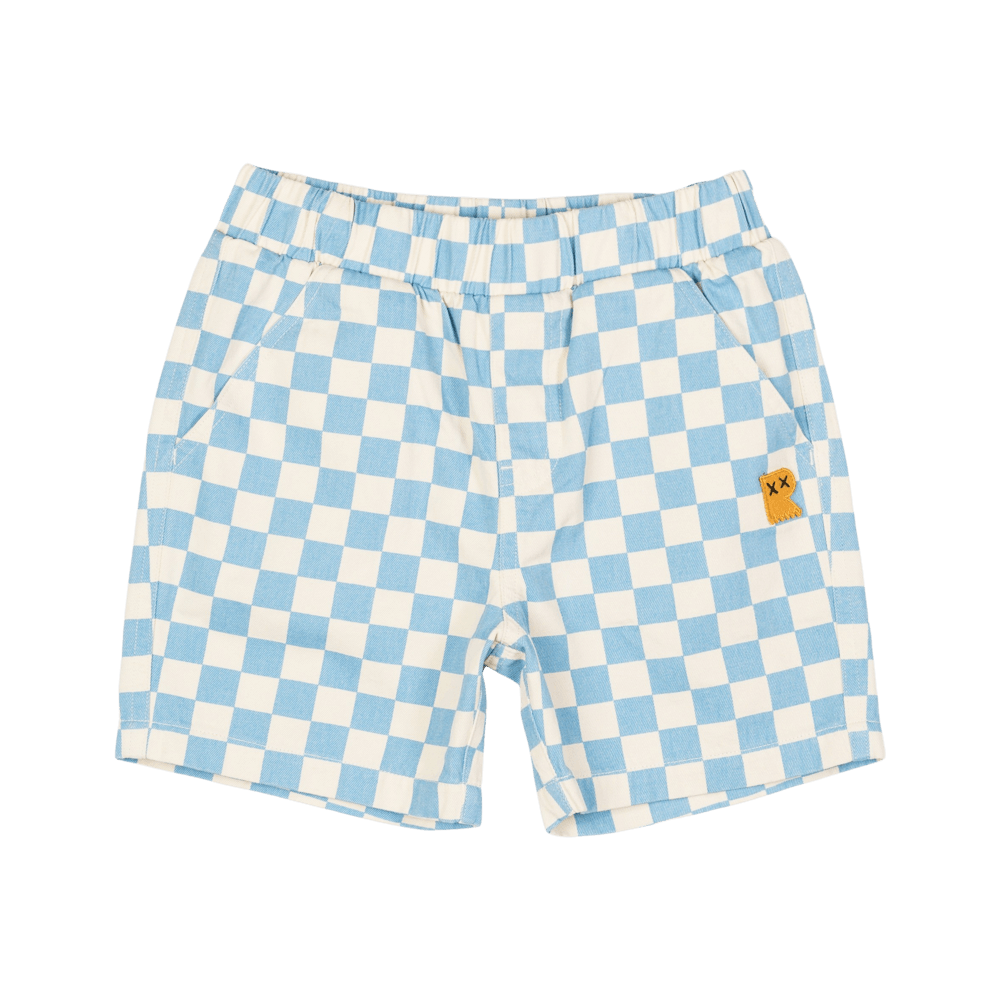 Rock Your Baby - Blue Check Starter Shorts