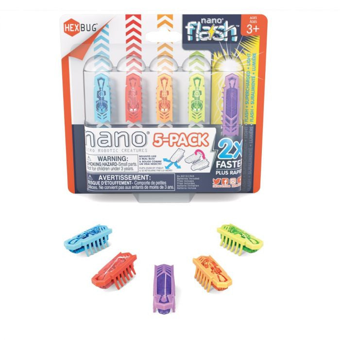 HEXBUG - Flash Nano 5 Pack, Assorted Colours