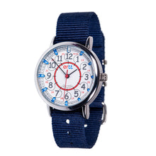 EasyRead Time Teacher 12/24 Hour Watch -  Red/Blue Face with Navy Strap