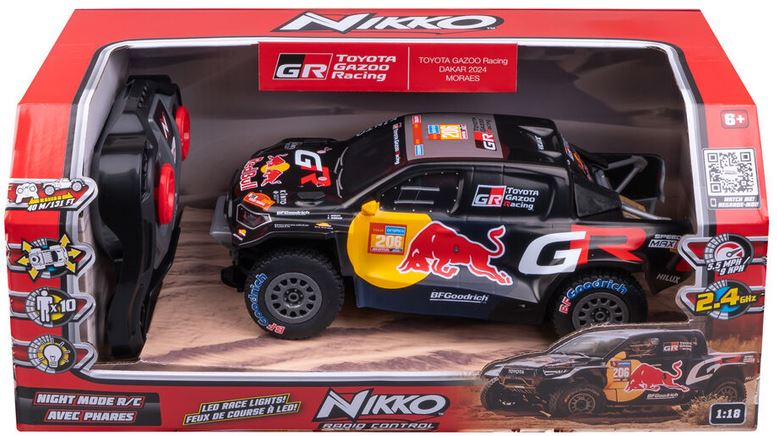 Nikko Toyota Gazoo Racing Dakar 2024 Hilux 1:18 remote control rally car