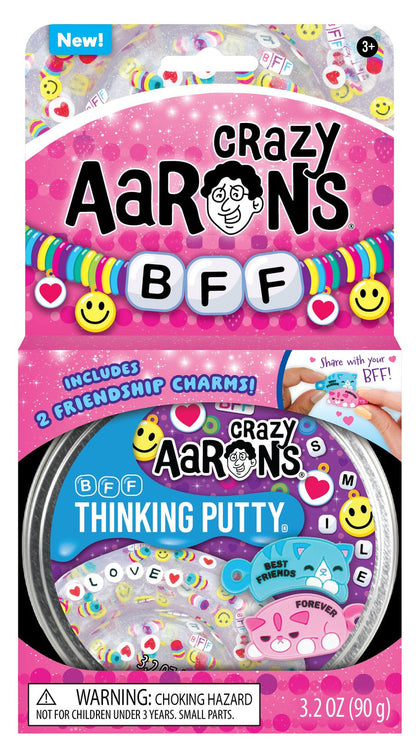 Crazy Aaron's  Thinking Putty- Trendsetters - BFF - 4" Tin