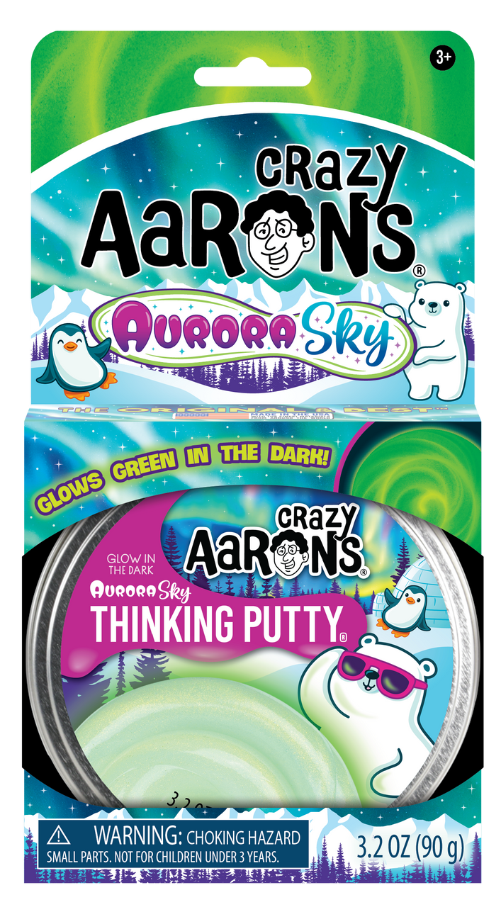 Crazy Aaron's Thinking Putty - Aurora Sky 4" Tin