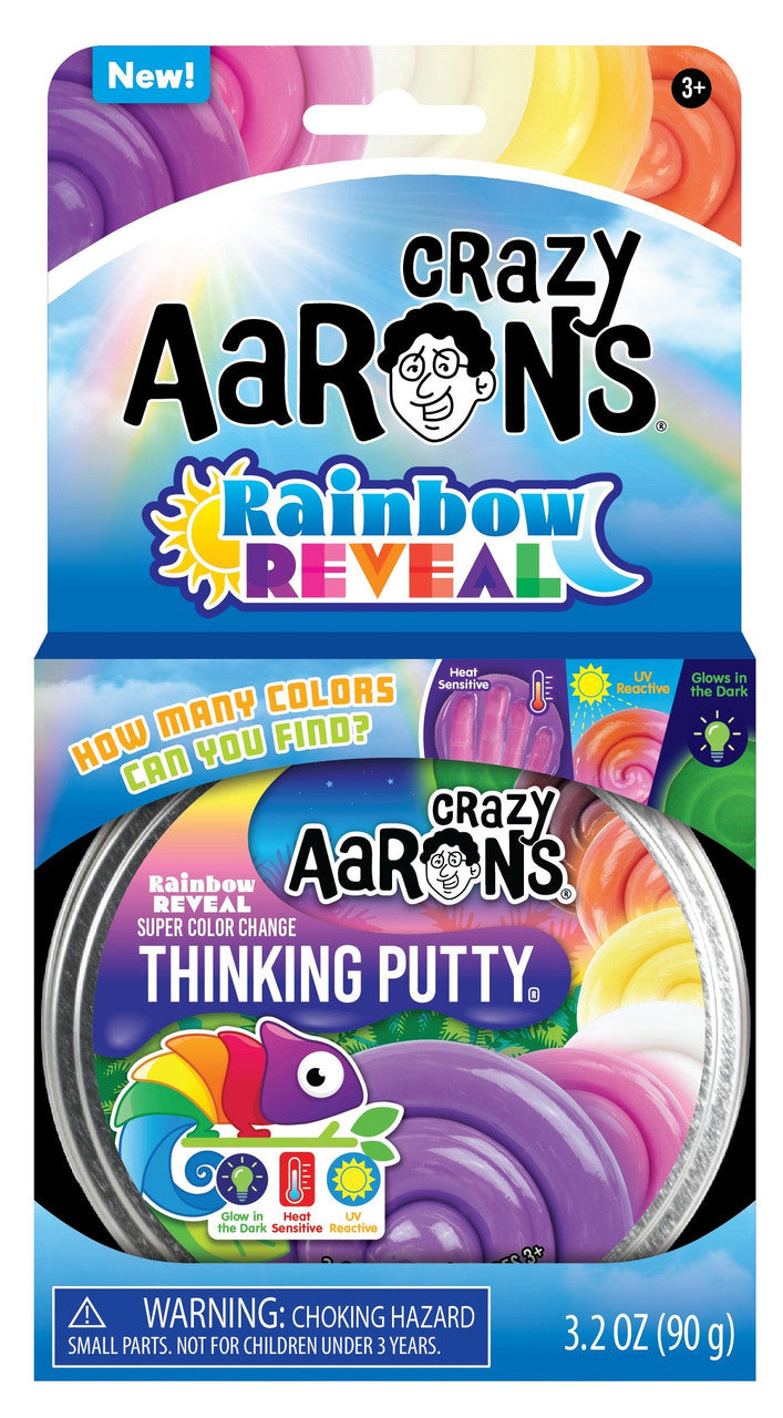 Crazy Aaron's  Thinking Putty - Rainbow Reveal 4" Tin