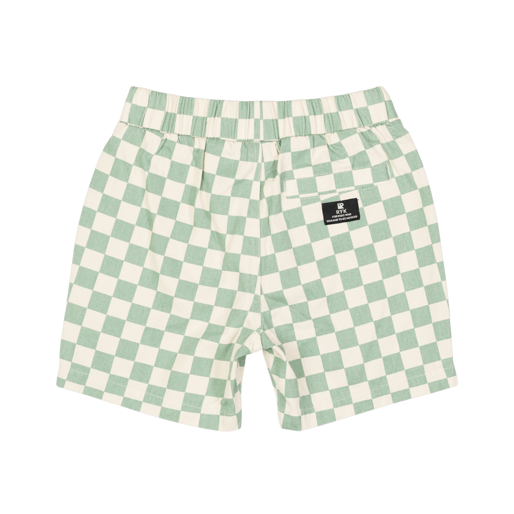 Rock Your Baby - Green Check Starter Shorts