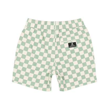 Rock Your Baby - Green Check Starter Shorts