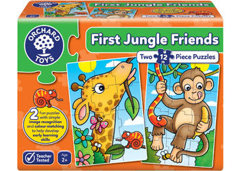 Orchard Toys - First Jungle Friends 2 x 12pc puzzles