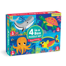 Mudpuppy 4 In A Box Progressive Puzzles – Ocean Friends