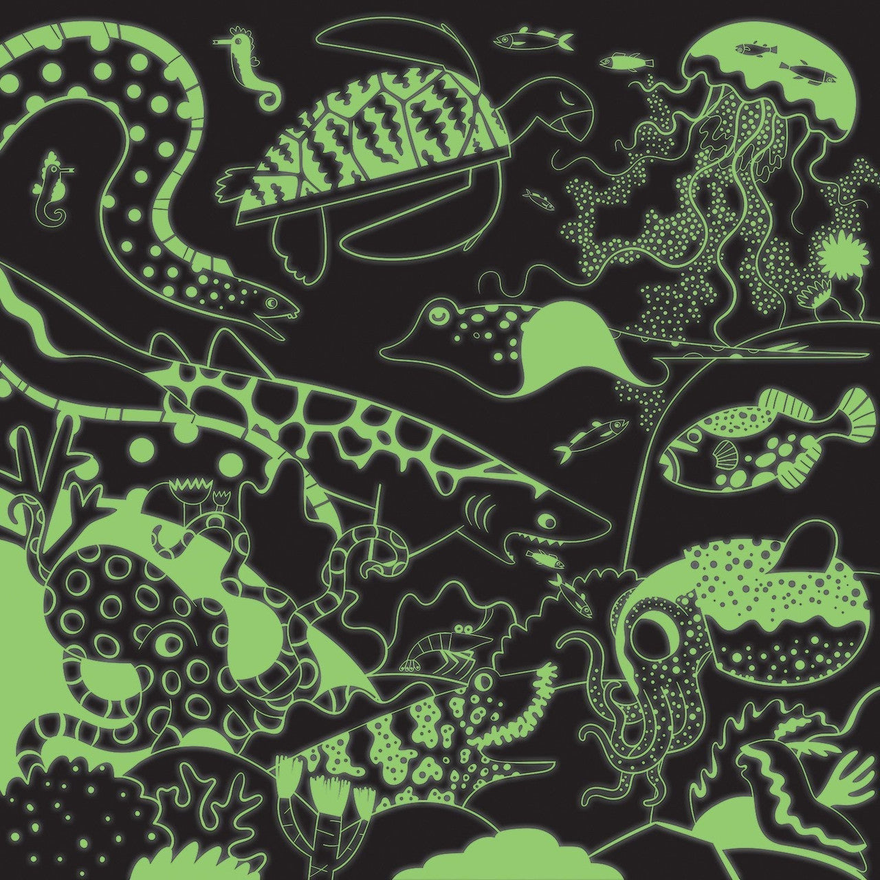 Mudpuppy 500pc - Ocean Illumingated Glow in the Dark Puzzle