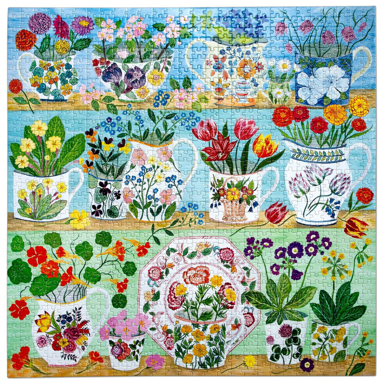 eeBoo 1000pc - Floral Cupboard Puzzle