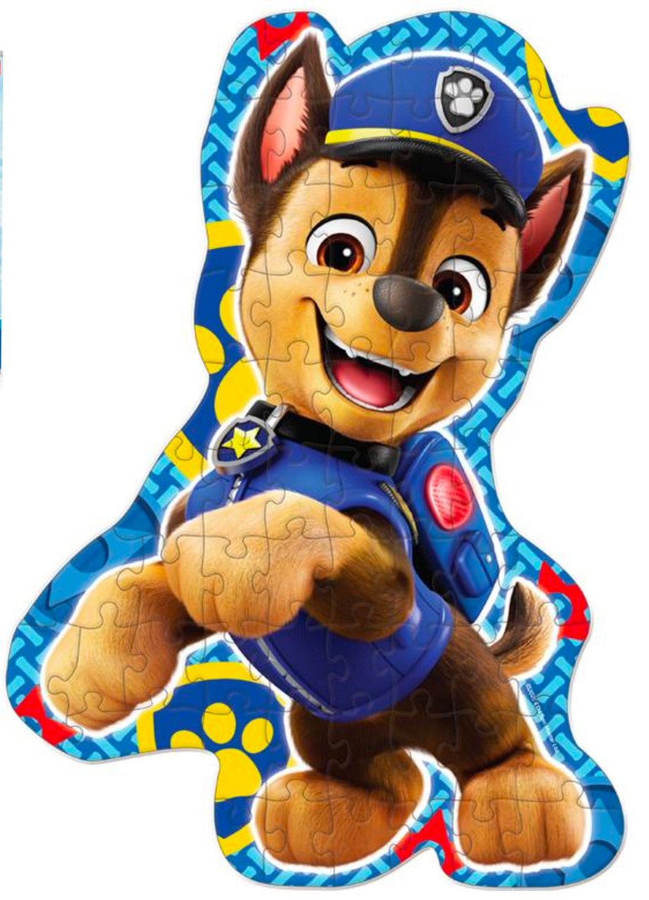 Paw Patrol Chase 64 piece shaped character puzzle for children