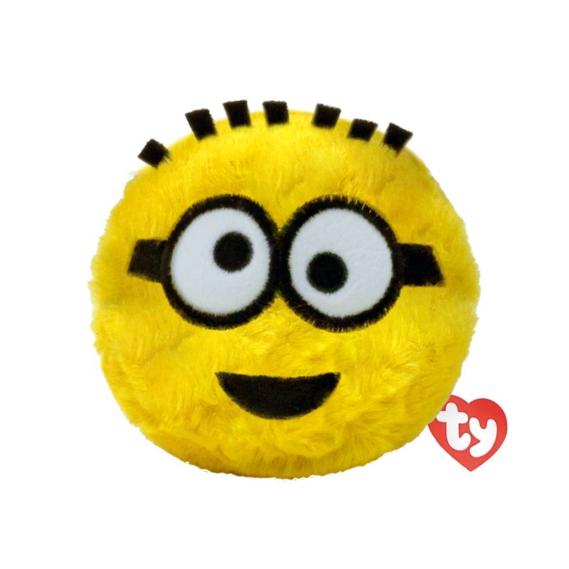 Front view of the Phil Ty Beanie Bouncer plush toy photographed front-on, 10cm, on a white background