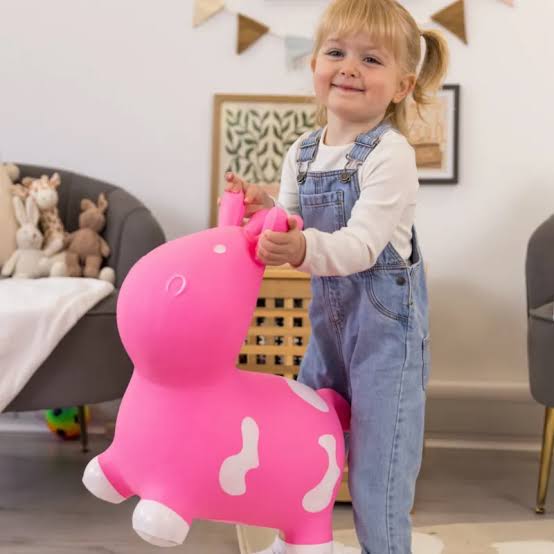 Happy Hopperz - Pink Cow with White Spots