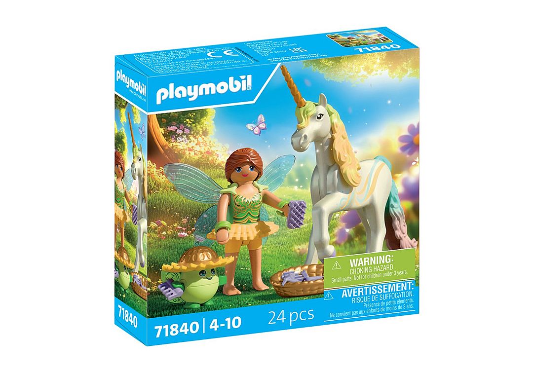 PLAYMOBIL Collectible Unicorn Rainbow Flower with Fairy 71840 set with unicorn fairy and accessories