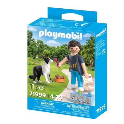 PLAYMOBIL Dog Trainer Martin 71999 with Martin Rütter, Emma the dog, retrieving toys, treats and training accessories
