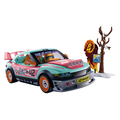 PLAYMOBIL Offroad Tuning Car 72062 adventure vehicle with racer figure and snow obstacle accessories