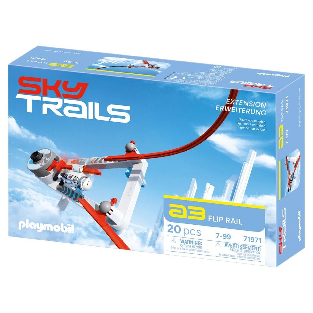 Playmobil Sky Trails Flip Rail 71971, a reversing track expansion that sends the Sky Rider back the other way
