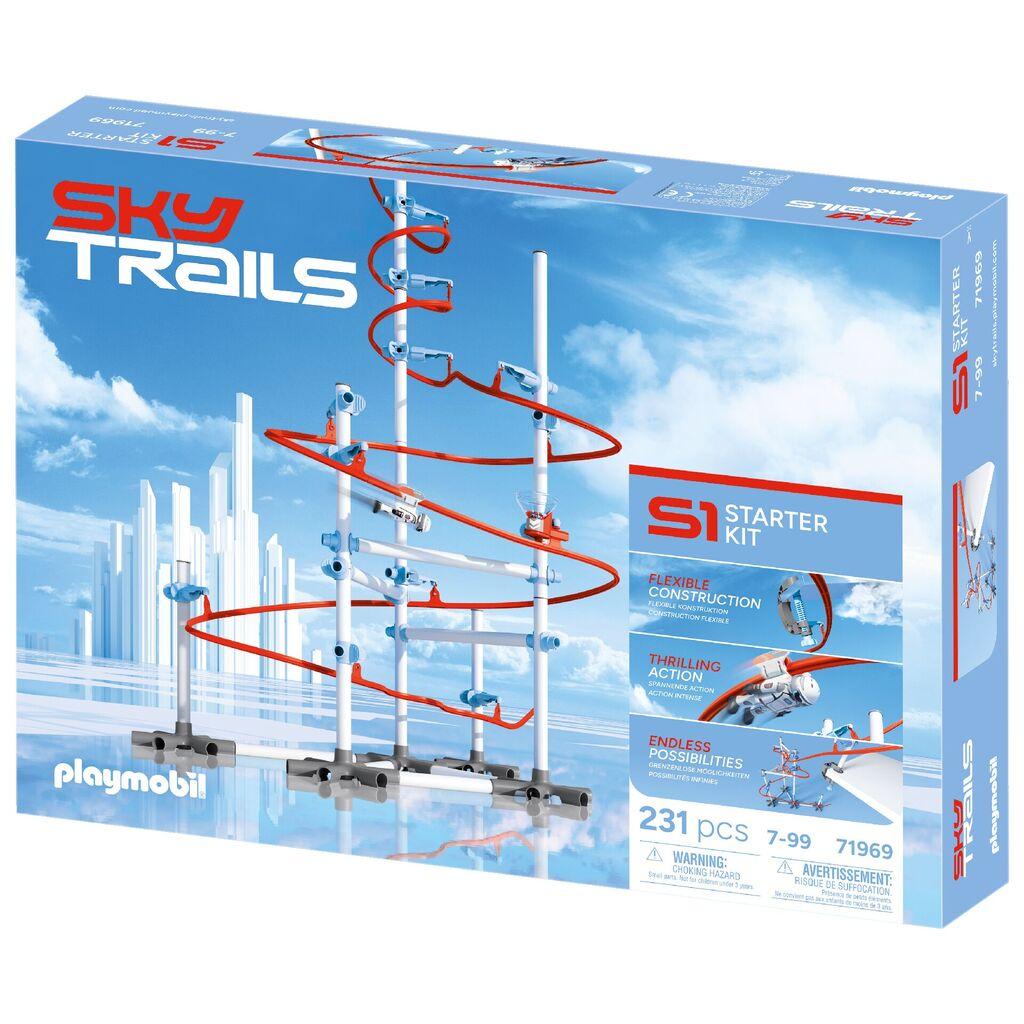 Playmobil Sky Trails Starter Kit 71969, a 231-piece suspended track building set for kids aged 7 and up