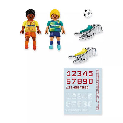 PLAYMOBIL My Life Soccer Players 72058 football figures with kick action and ball accessory