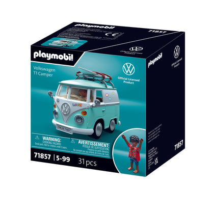 PLAYMOBIL x Volkswagen T1 Camper 71857 official licensed retro Volkswagen camper van with PLAYMOBIL figure and skateboard