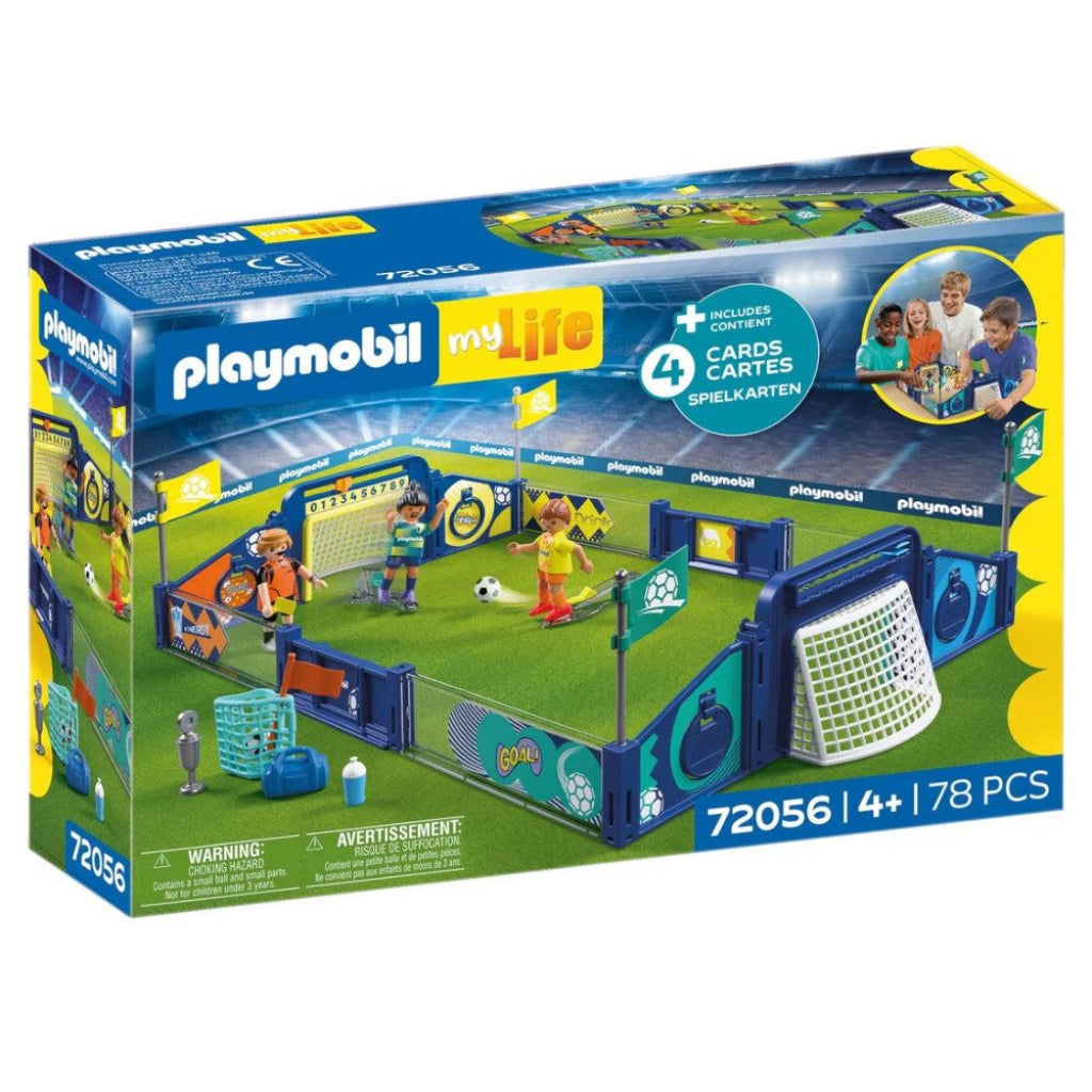 PLAYMOBIL My Life Soccer Arena 72056 football stadium playset with players and goals