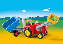 Playmobil - 1.2.3 Tractor With Trailer 6964  **Damaged Packaging**