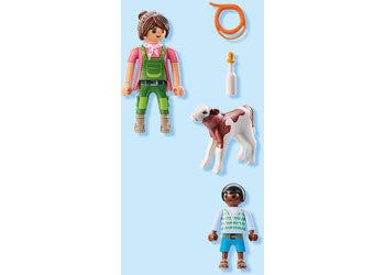 Playmobil  - DuoPack - Farmer with Calf 71803