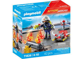 Playmobil - Action Heroes - Firefighter with Water Pump