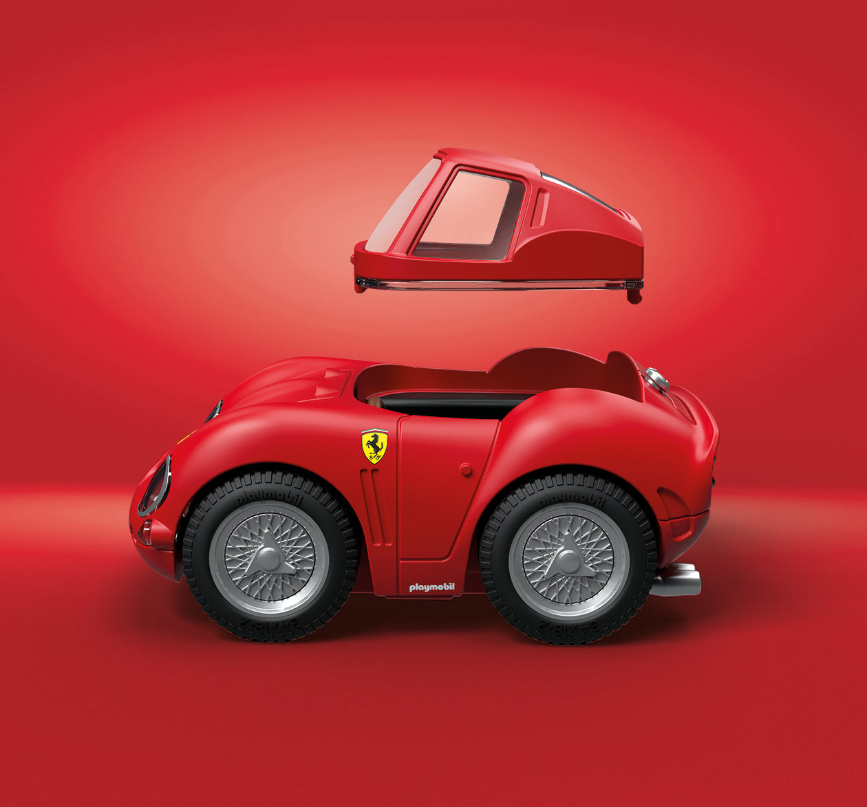 PLAYMOBIL x Ferrari 250 GTO 71856 classic red Ferrari model car with PLAYMOBIL driver figure