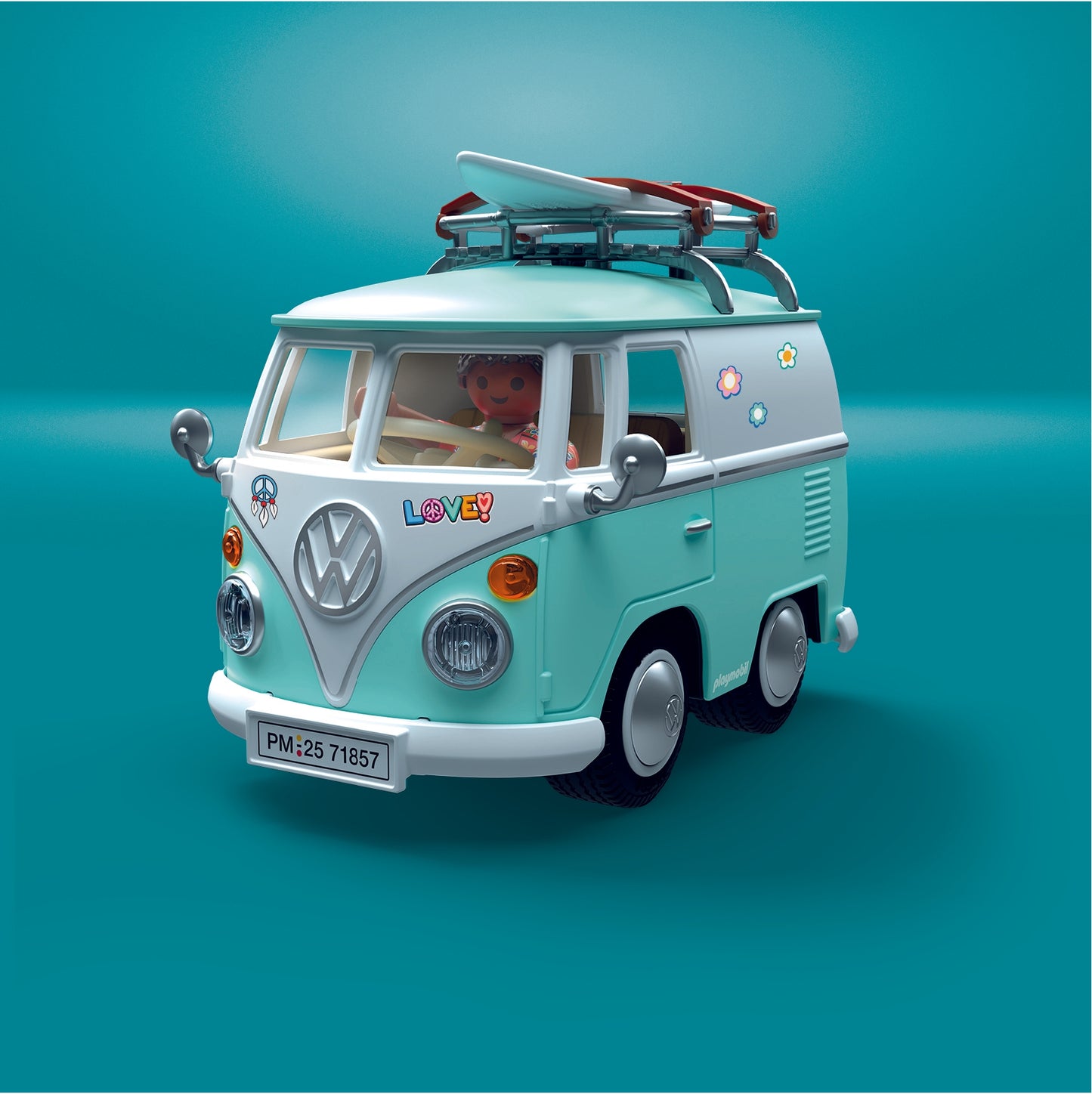 PLAYMOBIL x Volkswagen T1 Camper 71857 official licensed retro Volkswagen camper van with PLAYMOBIL figure and skateboard