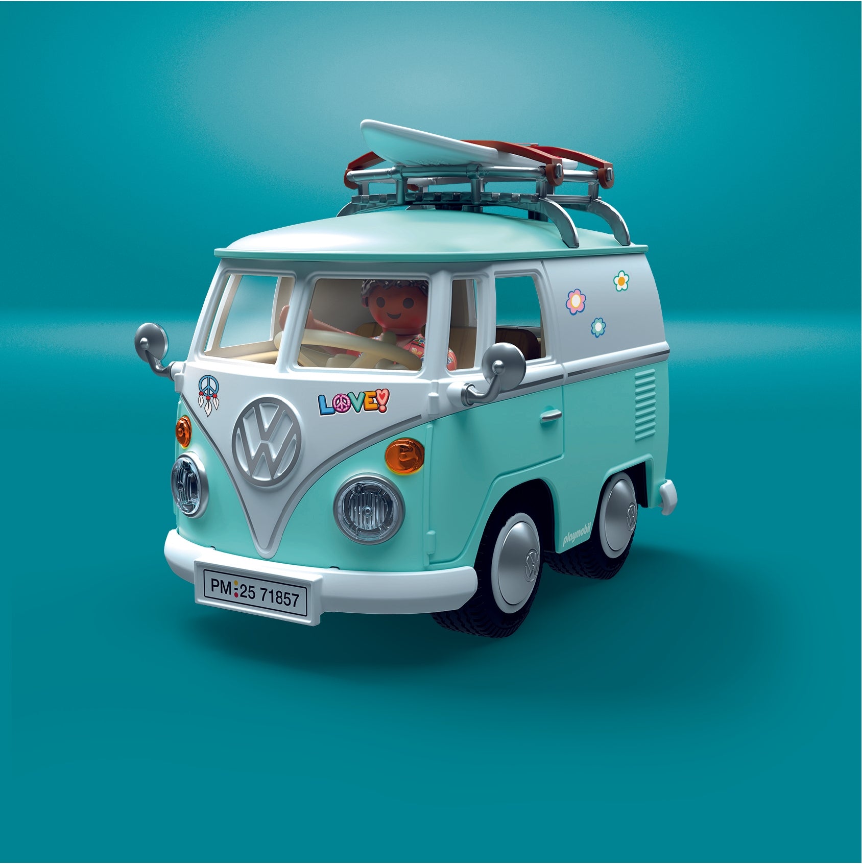 PLAYMOBIL x Volkswagen T1 Camper 71857 official licensed retro Volkswagen camper van with PLAYMOBIL figure and skateboard