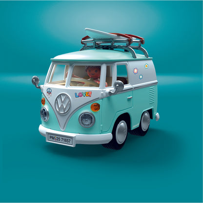 PLAYMOBIL x Volkswagen T1 Camper 71857 official licensed retro Volkswagen camper van with PLAYMOBIL figure and skateboard