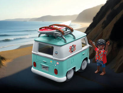 PLAYMOBIL x Volkswagen T1 Camper 71857 official licensed retro Volkswagen camper van with PLAYMOBIL figure and skateboard