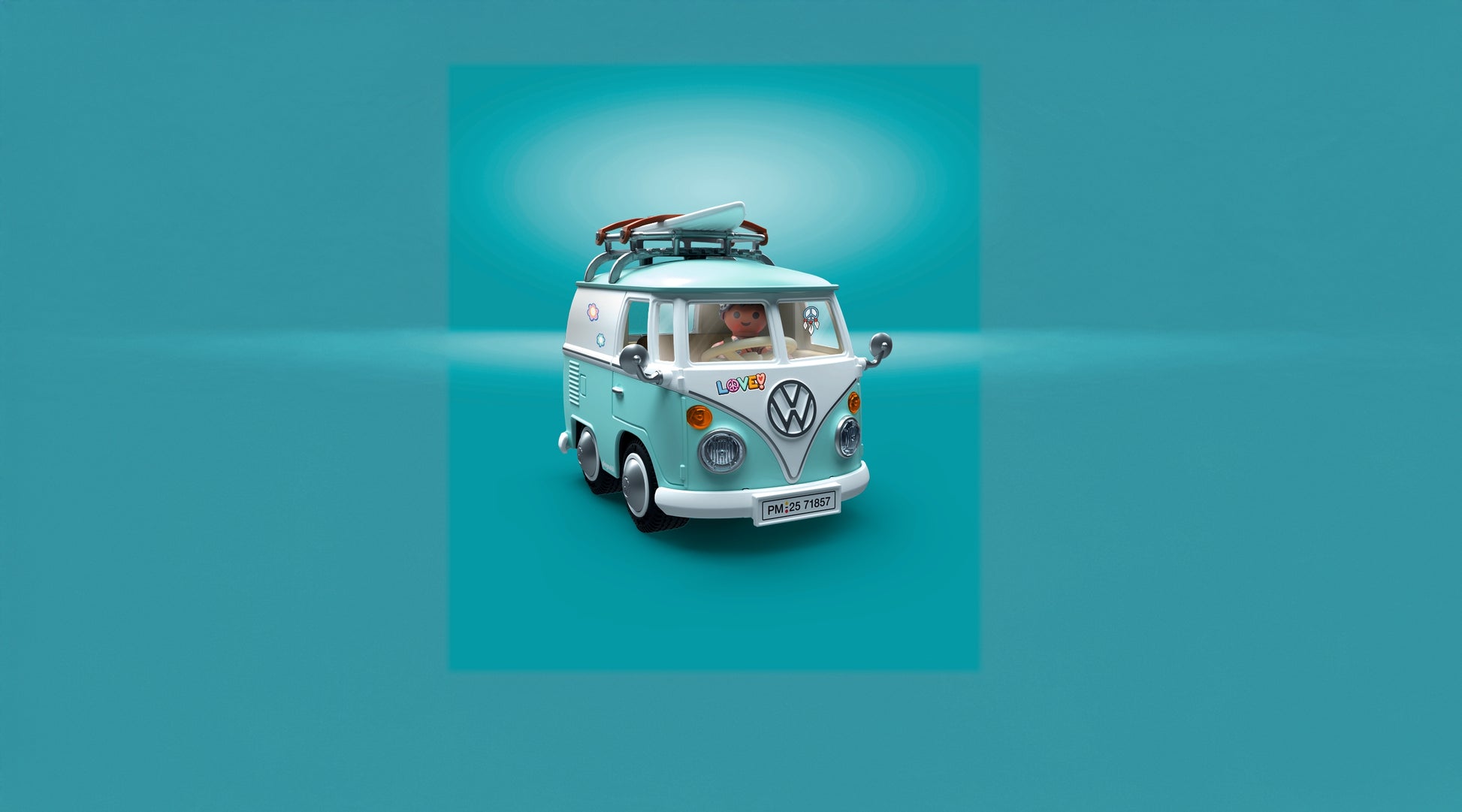 PLAYMOBIL x Volkswagen T1 Camper 71857 official licensed retro Volkswagen camper van with PLAYMOBIL figure and skateboard