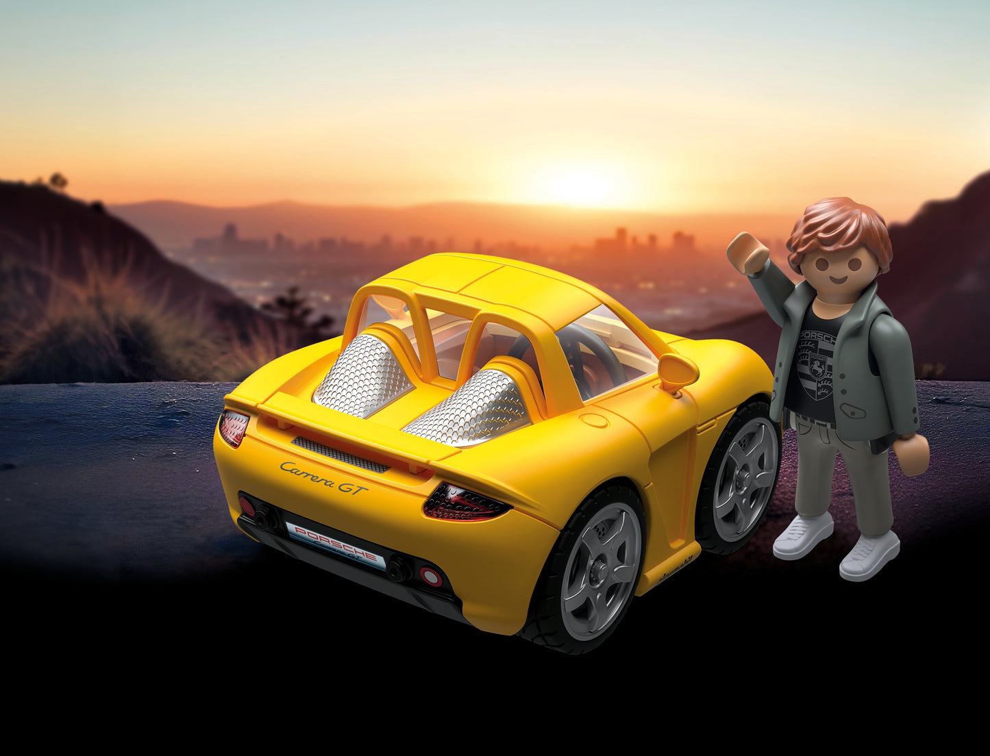 PLAYMOBIL x Porsche Carrera GT 71859 officially licensed Porsche sports car with removable roof and driver figure