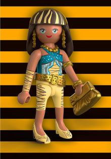 PLAYMOBIL Monster High Cleo De Nile collectible figure with gold details and handbag accessory