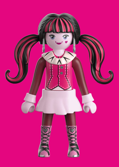 PLAYMOBIL Monster High Cleo De Nile collectible figure with gold details and handbag accessory