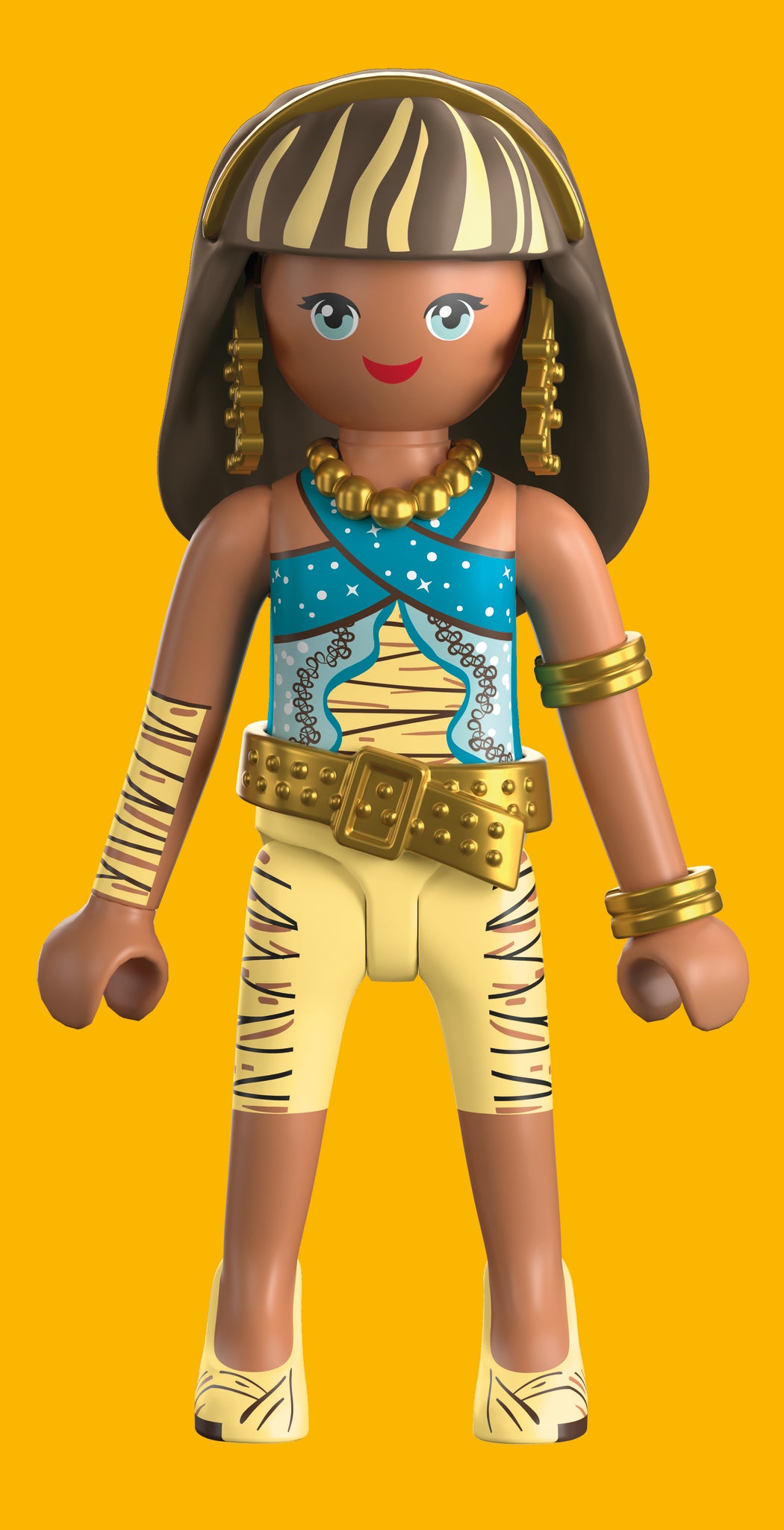 PLAYMOBIL Monster High Cleo De Nile collectible figure with gold details and handbag accessory