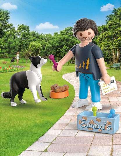 PLAYMOBIL Dog Trainer Martin 71999 with Martin Rütter, Emma the dog, retrieving toys, treats and training accessories