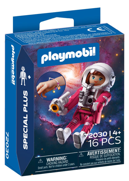 PLAYMOBIL Special Plus Astronaut 72030 with astronaut figure, helmet, laser blaster and glow-in-the-dark bracelet