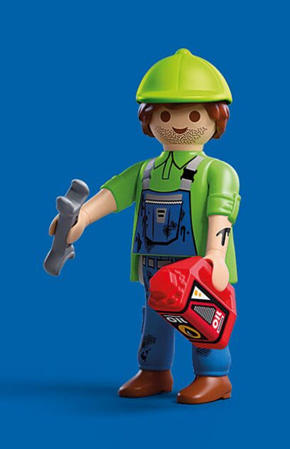 PLAYMOBIL Special Plus Mechanic 72031 with mechanic figure, engine block, workbench, toolbox and workshop accessories