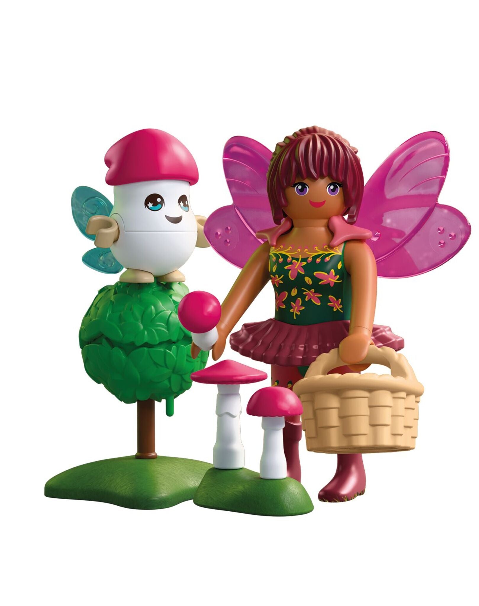 PLAYMOBIL Fairy with Cute Helper 72034 featuring a forest fairy, Joyling companion, mushrooms and woodland accessories