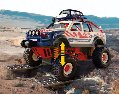 PLAYMOBIL Off-Road Truck 72061 adventure vehicle with racer, working winch, bridge plates and accessories