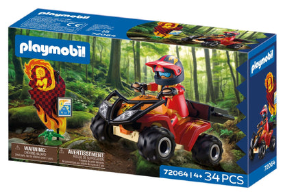 Playmobil Offroad Quad 72064 with racing driver, all-terrain quad bike and adventure accessories