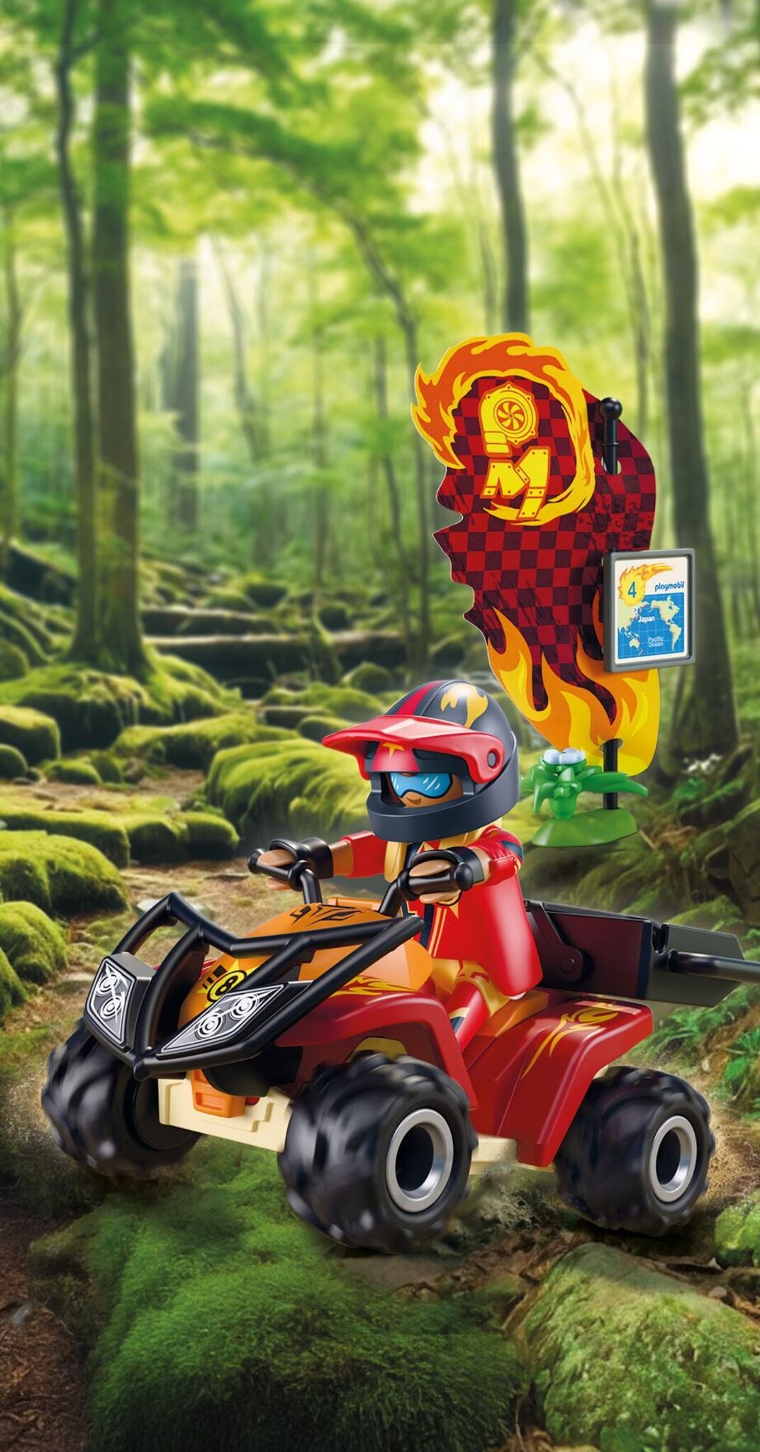 Playmobil Offroad Quad 72064 with racing driver, all-terrain quad bike and adventure accessories