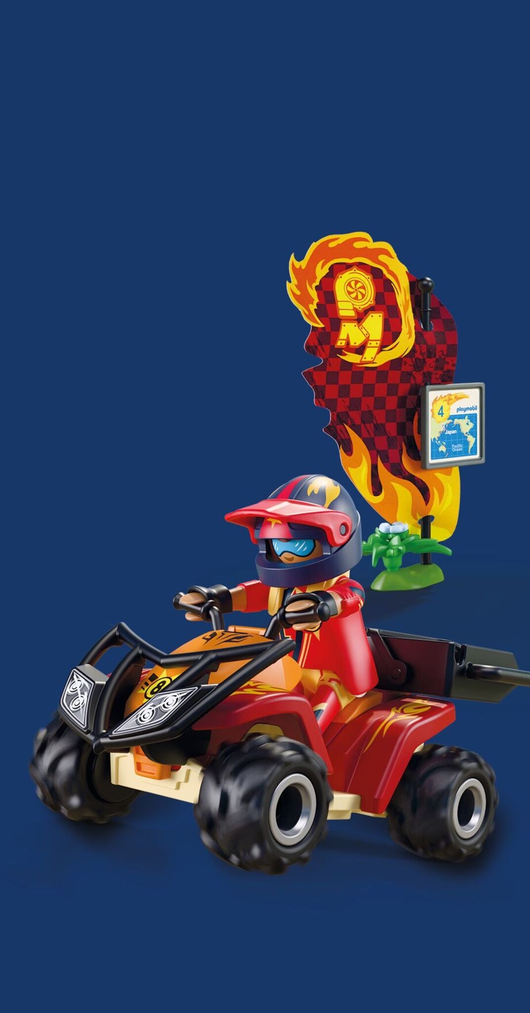 Playmobil Offroad Quad 72064 with racing driver, all-terrain quad bike and adventure accessories
