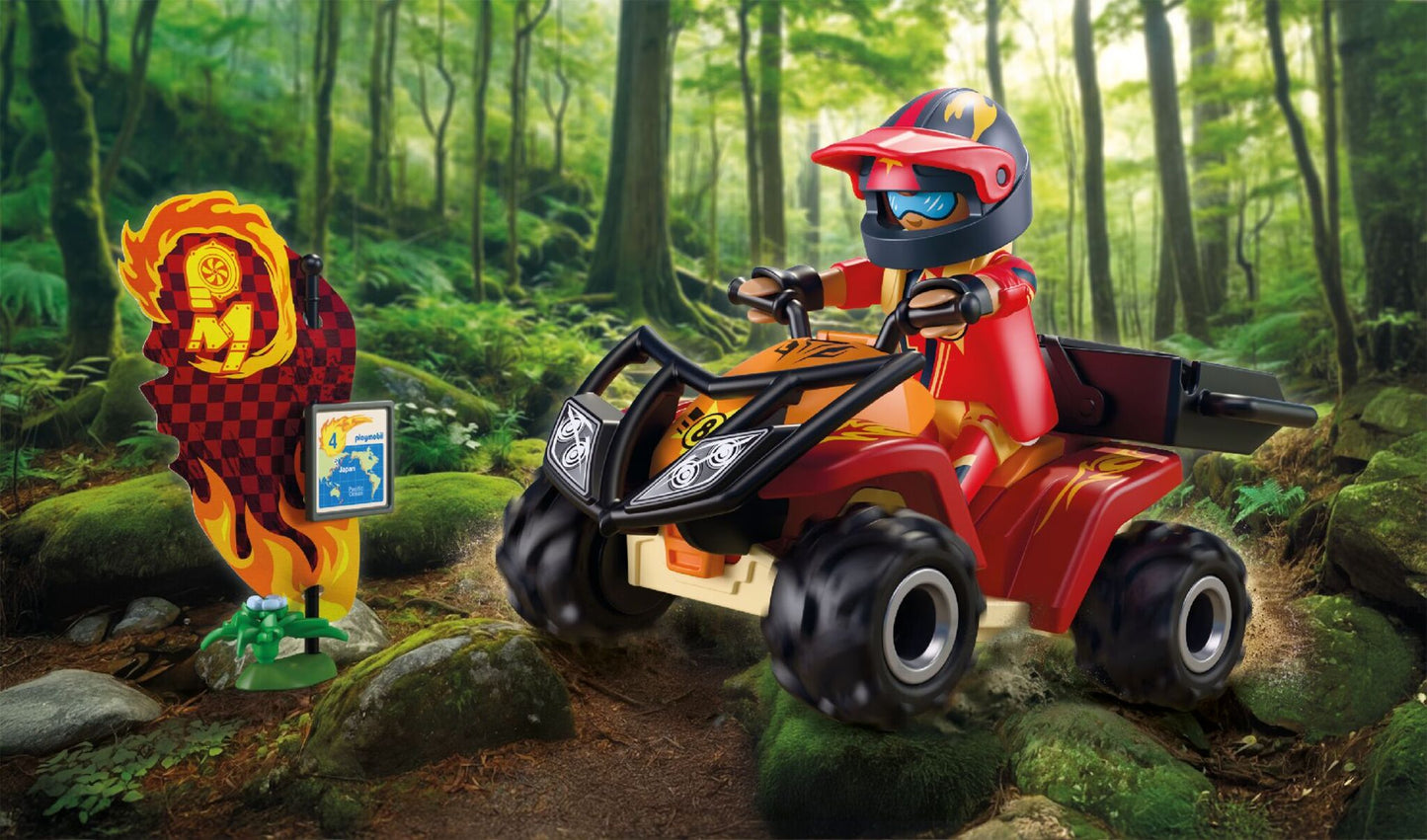 Playmobil Offroad Quad 72064 with racing driver, all-terrain quad bike and adventure accessories