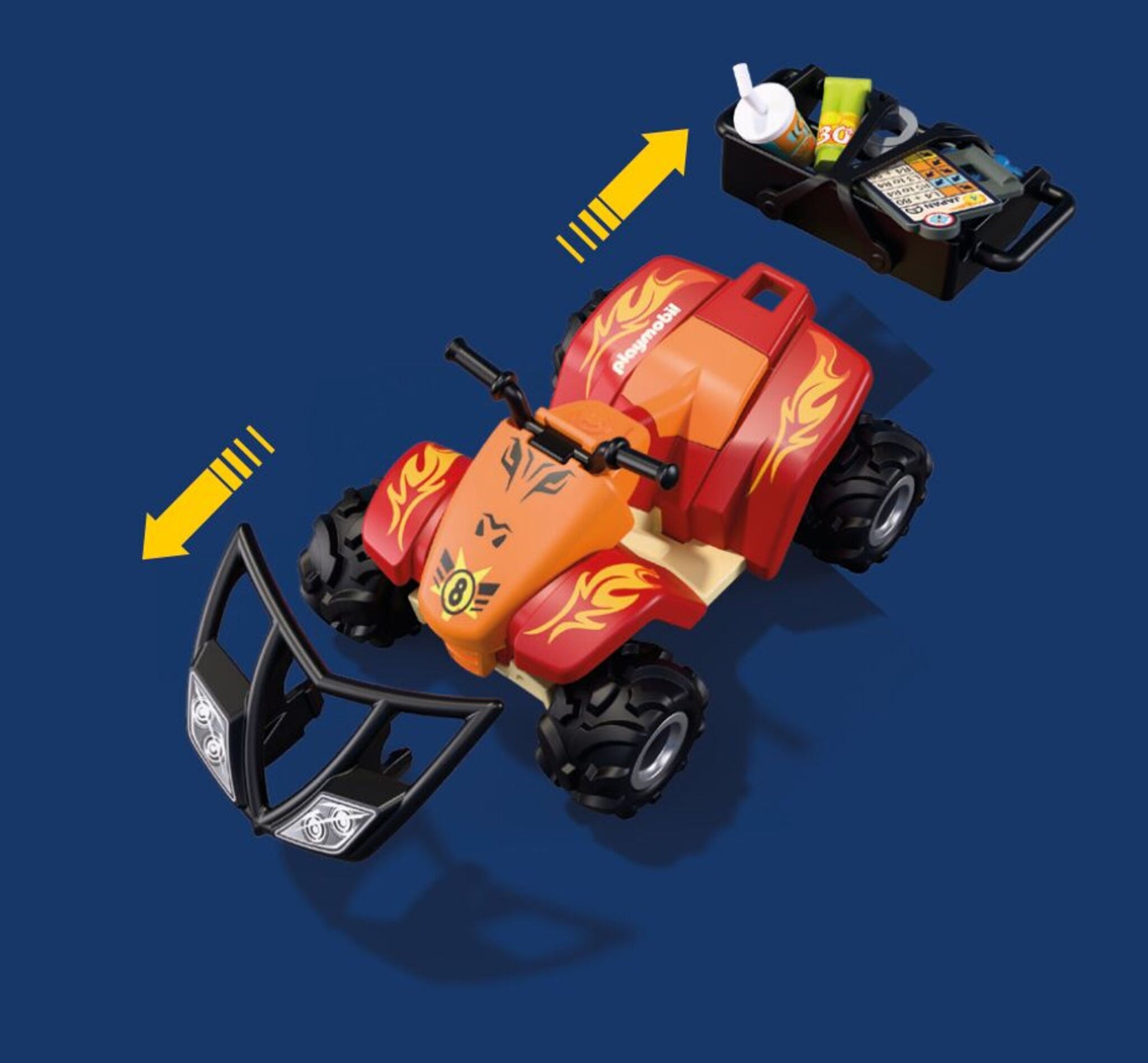 Playmobil Offroad Quad 72064 with racing driver, all-terrain quad bike and adventure accessories
