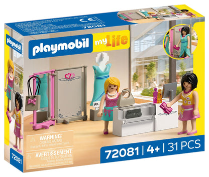 Playmobil Trendy Fashion Boutique 72081 my Life fashion shop playset with two figures, display cabinet, changing screen and accessories